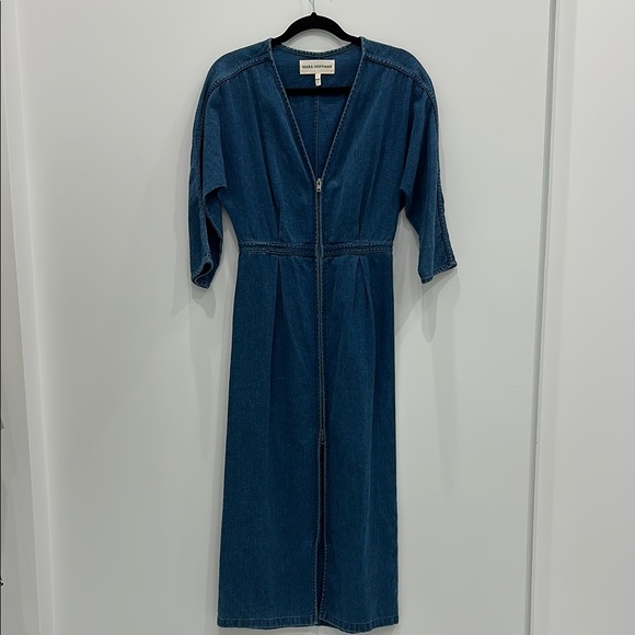 mara hoffman denim midi dress Black Denim Sophie Dress